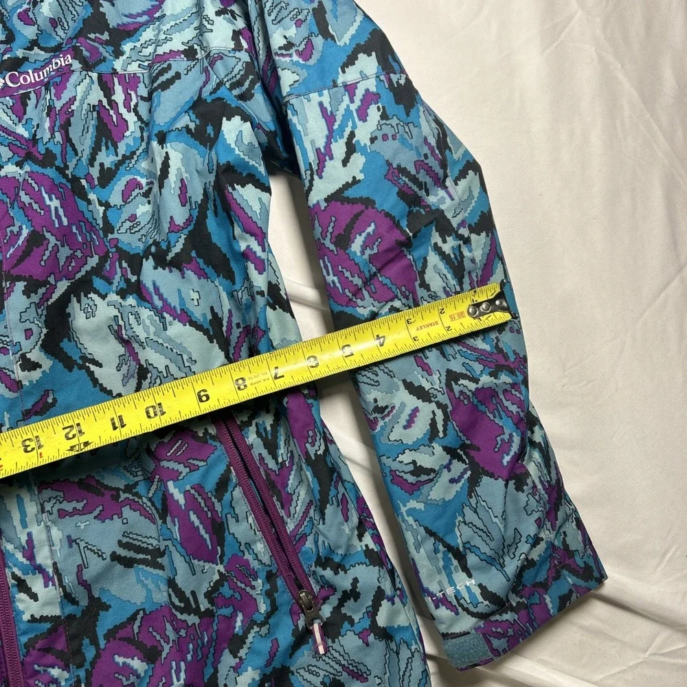 Columbia Jacket Girls size XL 18/20 Purple Floral Camo Omni-Tech Interchange